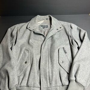 Members Only Heather Gray Bomber‎ Jacket size 40-Conv. Chart =M
